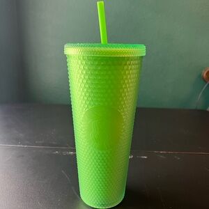 Disneyland Starbucks Exclusive Neon Green Studded Tumbler